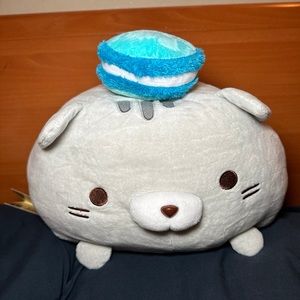 Sasurai No Tabineco Grey Cat with Macaroon Plush